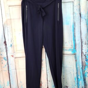 Comma, Trousers with Tie Belt in Navy